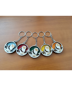 Beaver Wood Keychain