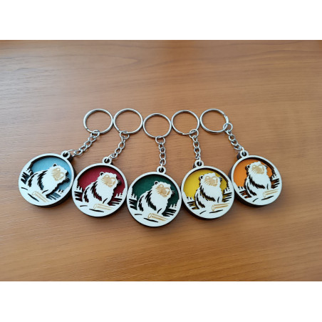 Beaver Wood Keychain